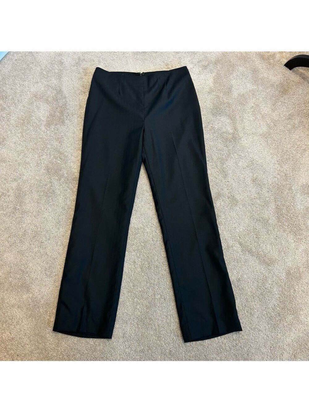 Marlowe women’s black wool trouser dress pants made in Italy Sz 8 NWOT